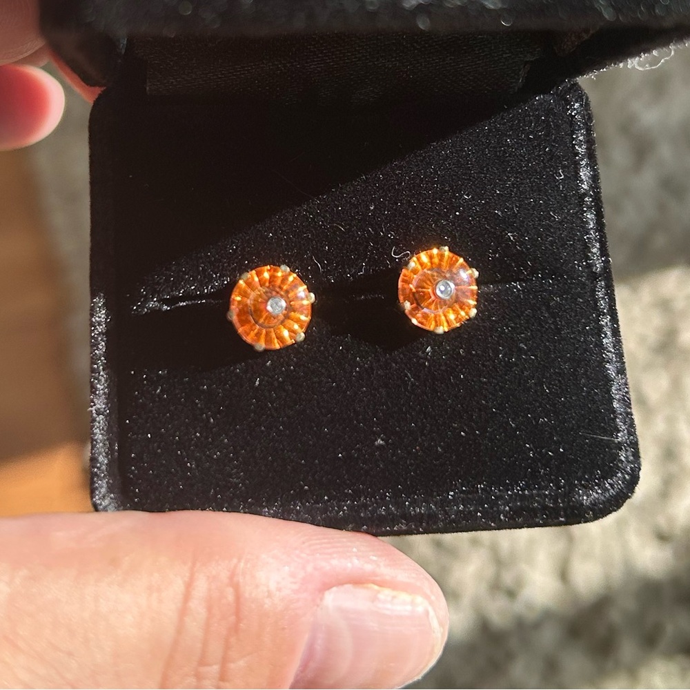 Glenn Lehrer Orange Topaz Earrings - 9ct Gold - Eye of Consciousness